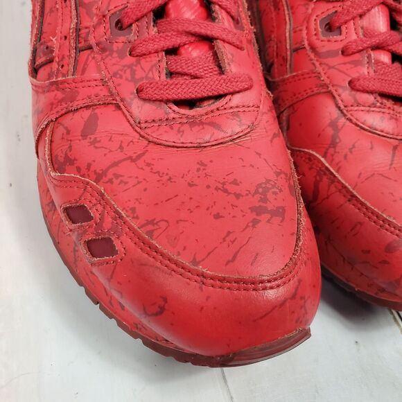 ASICS Gel Lyte III Marble Pack Mens Size 10 Red Sneakers H627L Paint Splatter main image 9